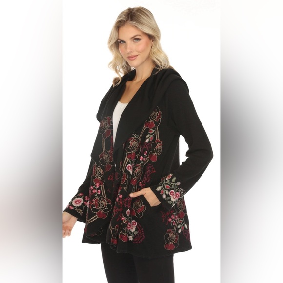 Johnny Was BIYA Black Claudette
Hooded Sweater Cardigan - Picture 3 of 7